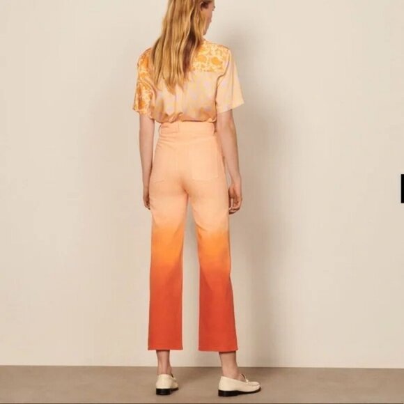 Sandro Straight-leg gradient-effect jeans Size 2 - Picture 2 of 11